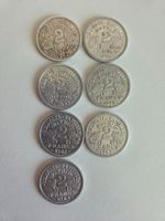 7x Frankreich 2 Francs (6x 1943 + 1x 1944) Münzen