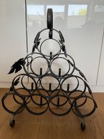Porte-bouteilles métal feuilles de vigne 12 bouteilles bon é
