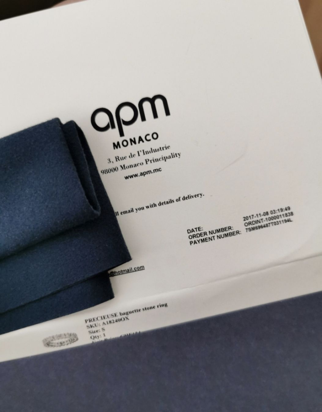 Anelli: APM Monaco Precieuse Baguette Ring sz S – Usato da Erlenbach ZH venduto da rem_p5dd 5