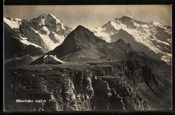 Cartoline postali: AK Grindelwald, Männlichen, Gasthaus – Usato da Berlin venduto da bartko-reher