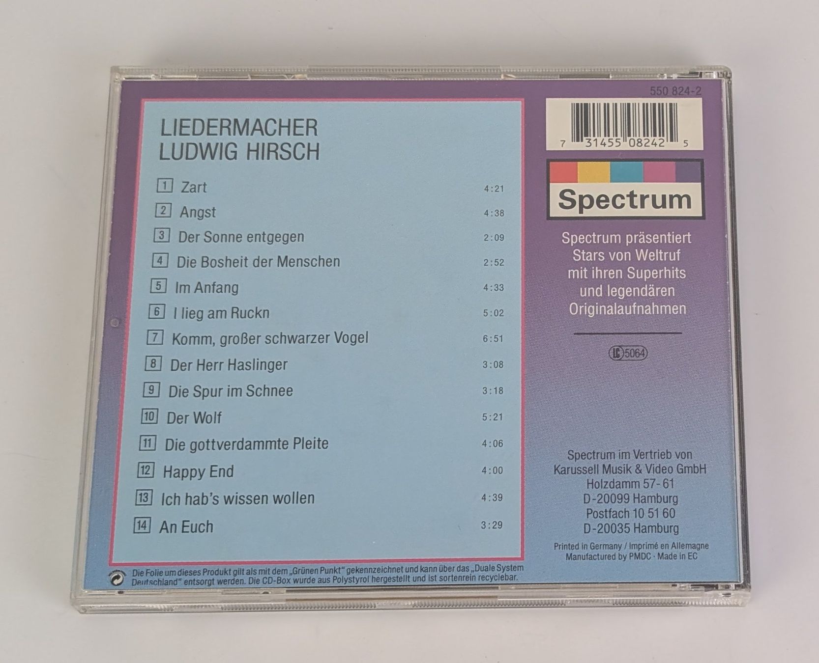 CD: Ludwig Hirsch - Liedermaaacher CD - Top – Usato da Zürich venduto da 1.Simon 1