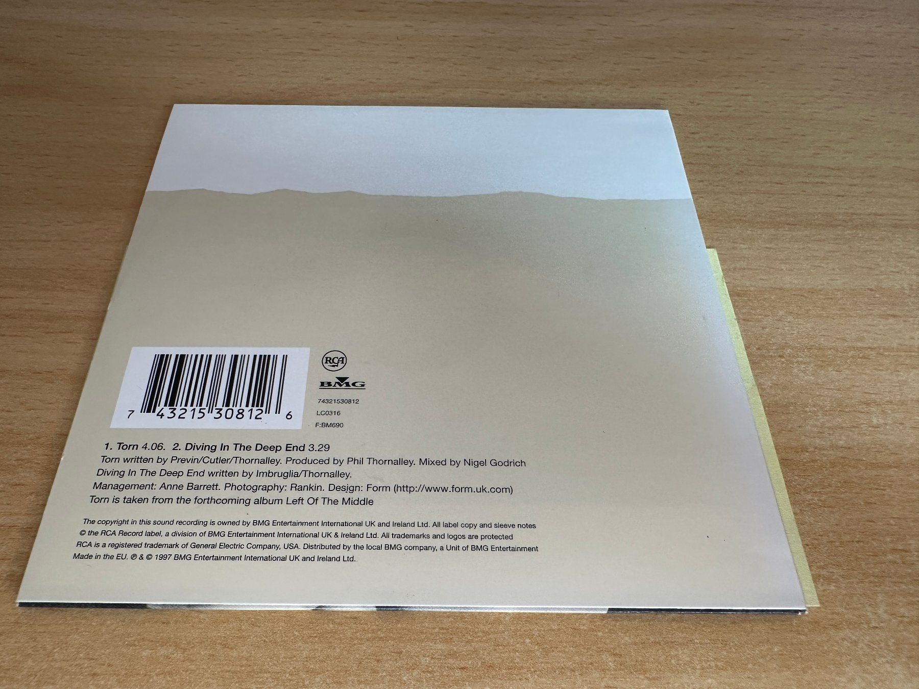 CDs: Natalie Imbruglia – Torn - Single CD – Gebraucht aus Rikon im Tösstal von Alpenmutz 1