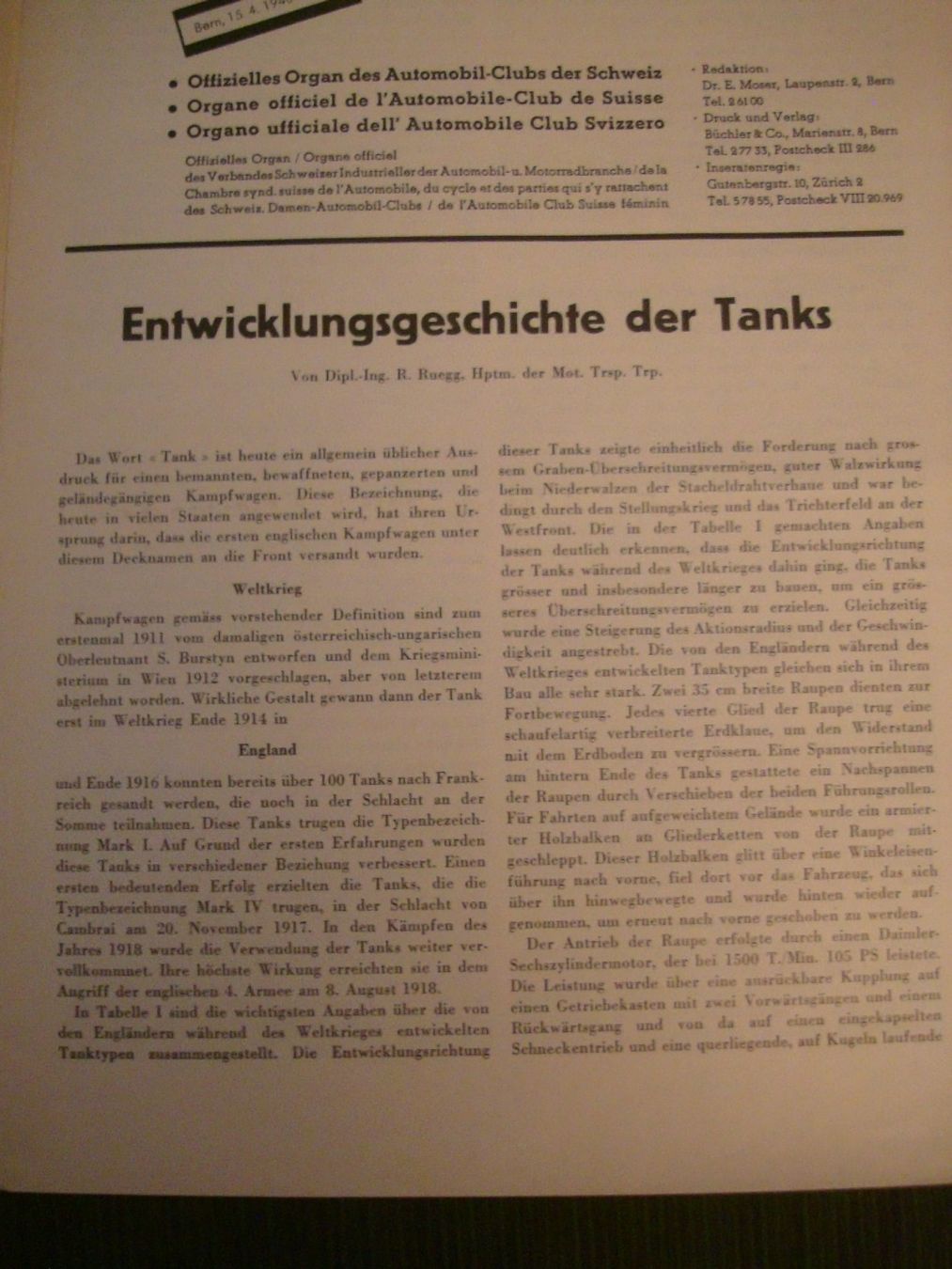 Zeitschriften & Magazine: Zeitung - Auto - ACS - 1940 - Heft Nr. 7/8 – Gebraucht aus Neuenegg von flohcante 2