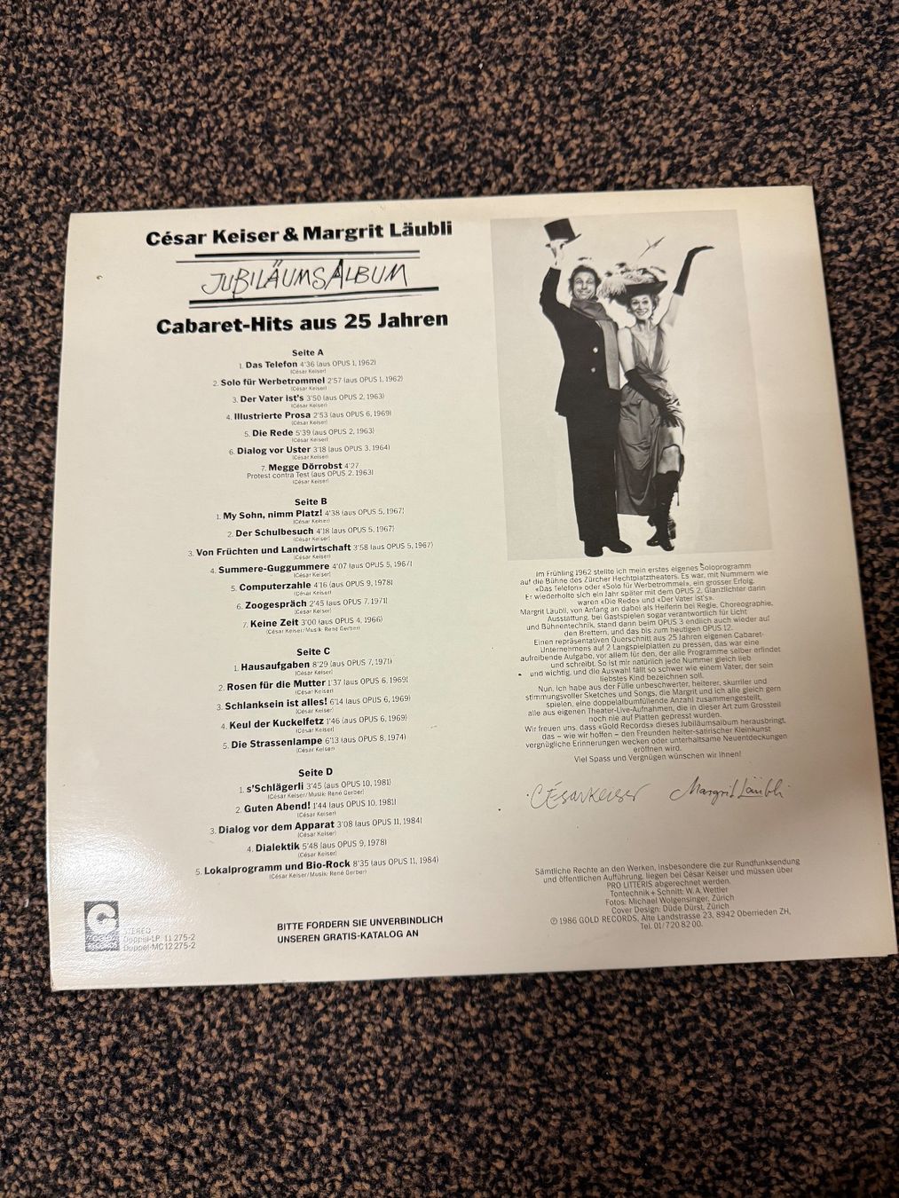 Schallplatten: Schallplatte / Keiser+Läubli / Jubiläumsalbum – Gebraucht aus Freidorf TG von sarotiko 2