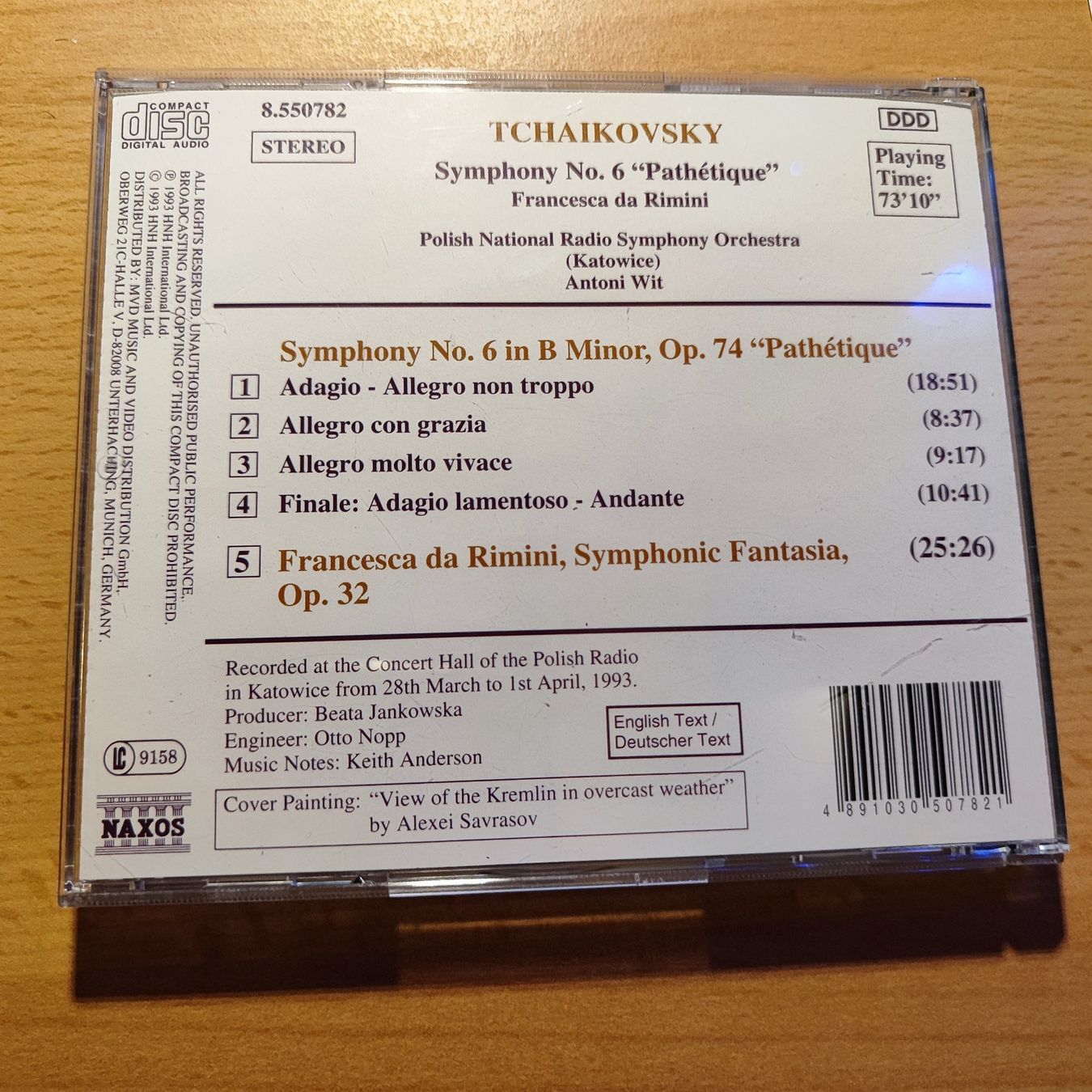CDs: TCHAIKOVSKY - Symphony No. 6 + Francesca da Rimini – Gebraucht aus Lamone von ken_8y7h 1