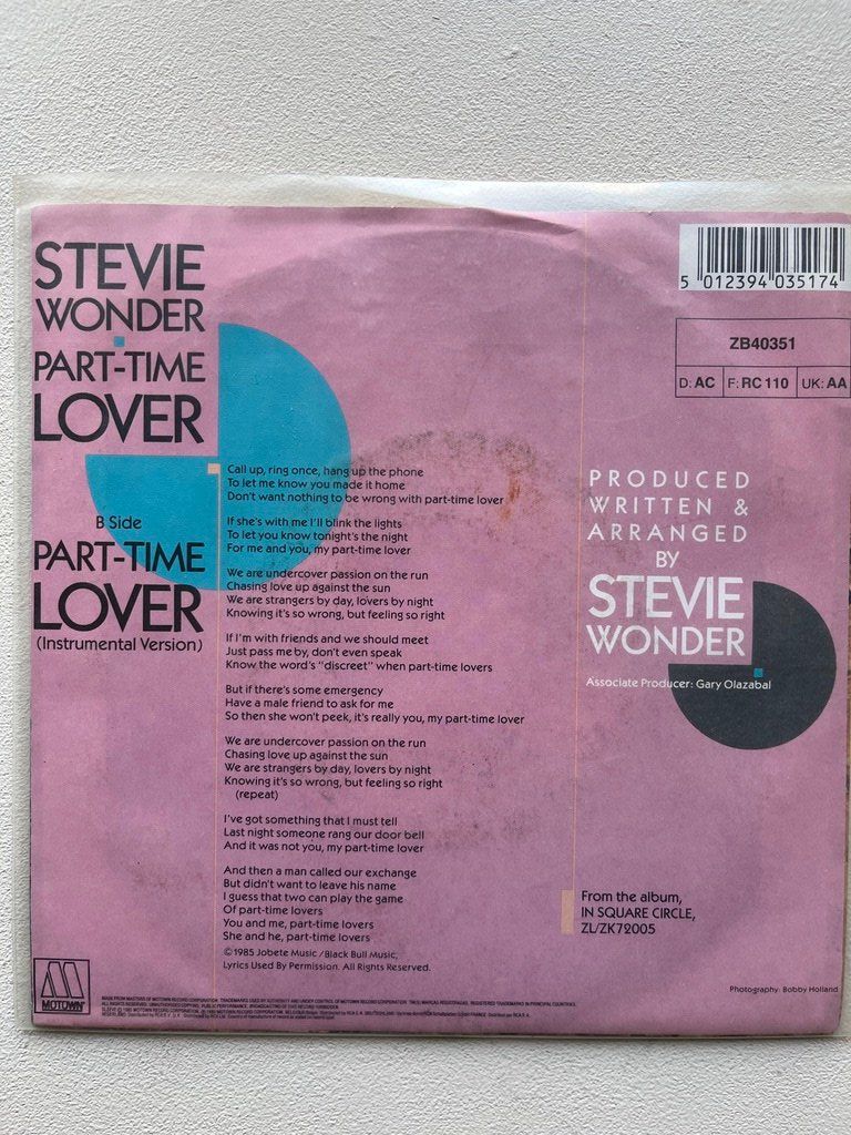 Dischi in vinile: Stevie Wonder Single 1985 – Usato da Zürich venduto da schweinsbraten 1
