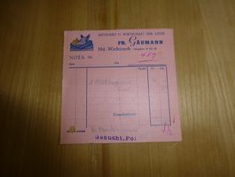 Nd. Wichtrach, Wirtschaft zur Linde, Fr. Gäumann, ca. 1950
