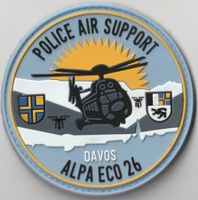 Police Air Support Patch Davos ALPA ECO 26 Puma mit Klett