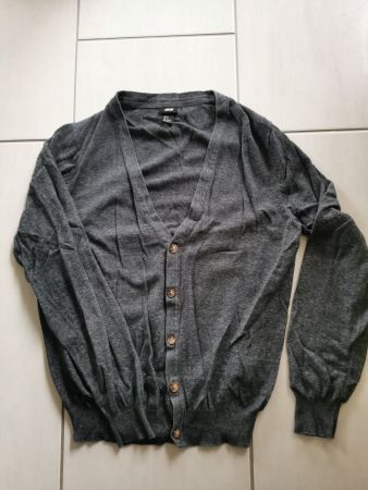 Dunkelgraue Strickjacke, Gr. M, H&M