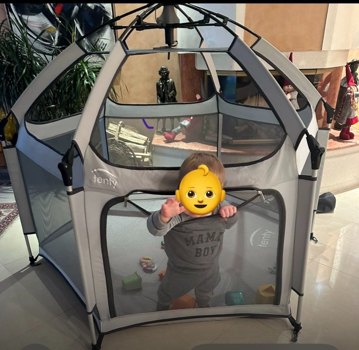 Box & Barriere di sicurezza: Parc bébé pliable XXL avec toit de protection – Usato da THONEX venduto da marei-claire 1