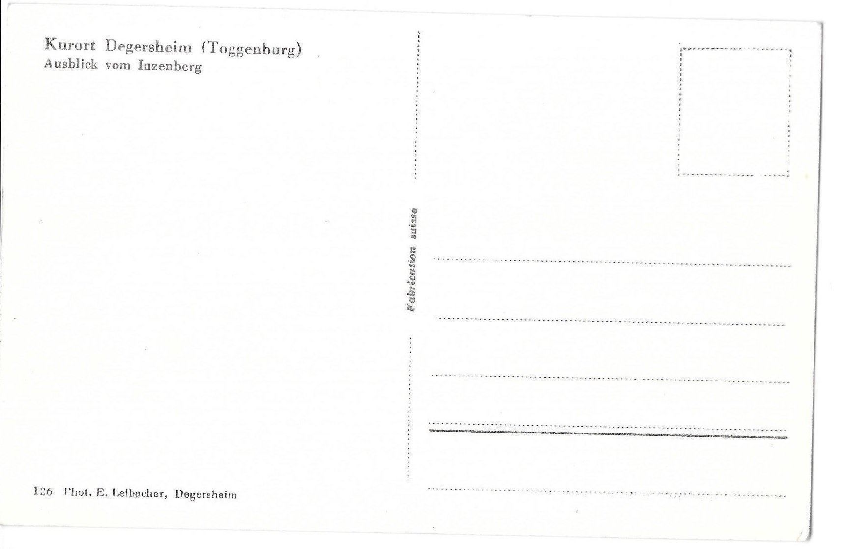 Cartoline postali: Degersheim Ausblick vom Inzenberg – Nuovo (secondo la descrizione) da Olten venduto da clotaldi 1