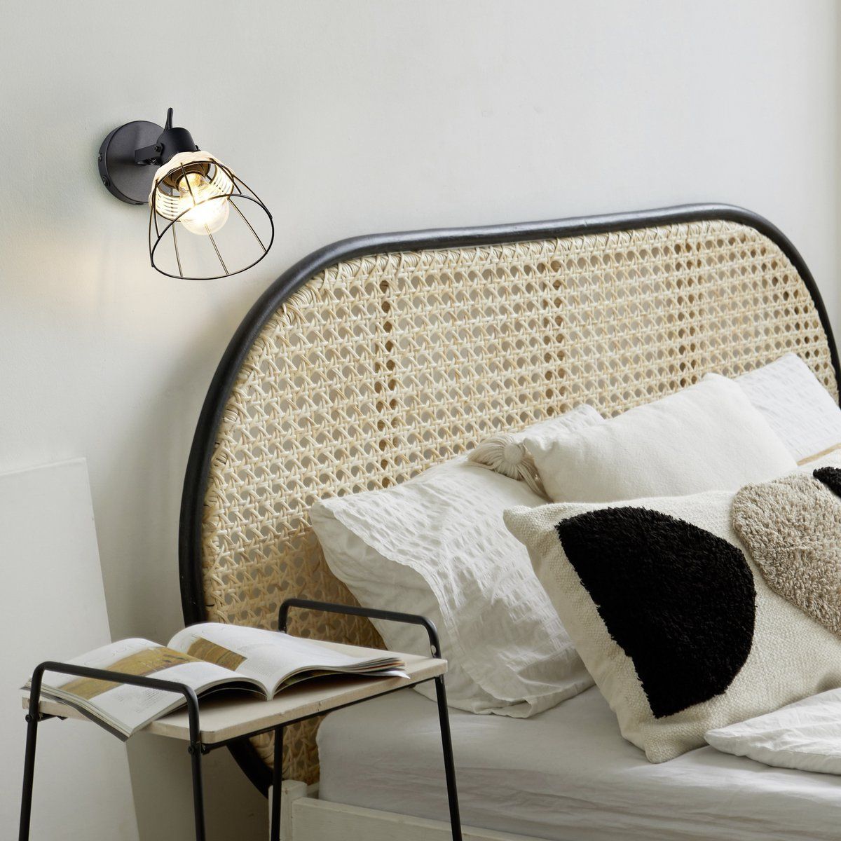 Lampade: Strahler, Rattan, Schwarz, 28 cm Höhe – Nuovo (secondo la descrizione) da Kreuzlingen venduto da Smart-Light 1