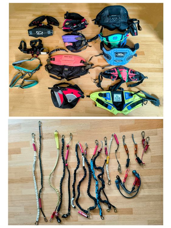 Security Leash + Trapez / Harness für Kite zur Auswahl (Neu (gemäss ...