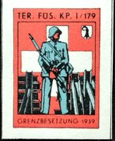 Soldatenmarke 2.WK, Ter Füs Kp I/179, geschn, Wi Ter 359-2
