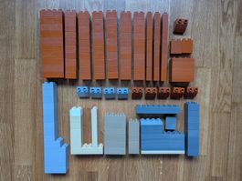Lego Duplo braune / graue und beige Steine