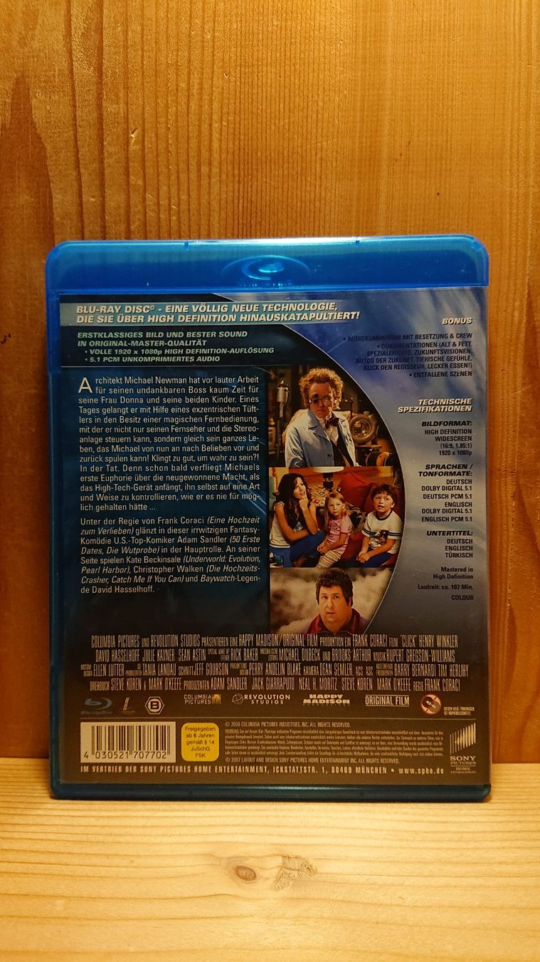 Tutti i DVDs: KLICK Blu-Ray mit Adam Sandler – Usato da Wilderswil venduto da Exebub 1