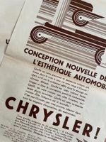 Chrysler - 4 Alte Werbungen / Anciennes publicités 1928/29