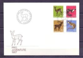 CH FDC Pro Juventute Satz 1967
