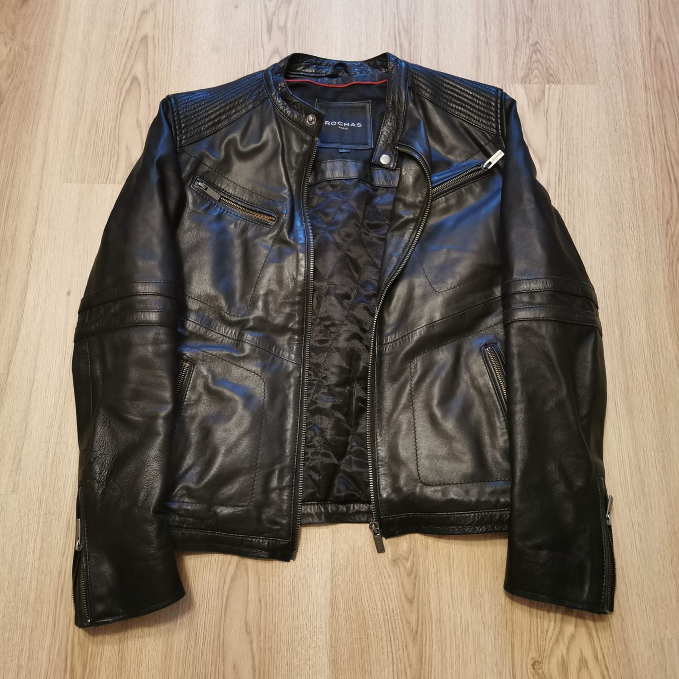 Giacche: Rochas Paris Lederjacke, Schwarz, Grösse L – Usato da Wil SG venduto da tiv_tnb7