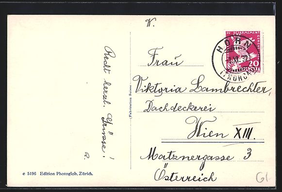 Cartoline postali: AK Rorschach, Blick auf das Krankenhaus – Usato da Berlin venduto da bartko-reher 1