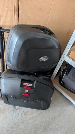 GIVI Topcase Set, gebraucht, ideal für Motorrad-Abenteuer!