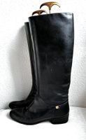 SALVATORE FERRAGAMO Vintage Damen Lederstiefel Schwarz Gr.38