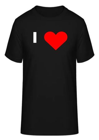 T-Shirt I love Herzsymbol personalisieren