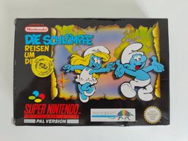 Die Schlümpfe reisen um die Welt SNES OVP