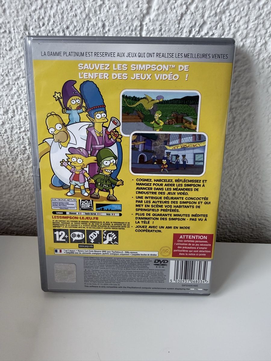 Sony Jeux: Les simpsons ps2 – D'occasion à Plasselb par val_6dkn 1