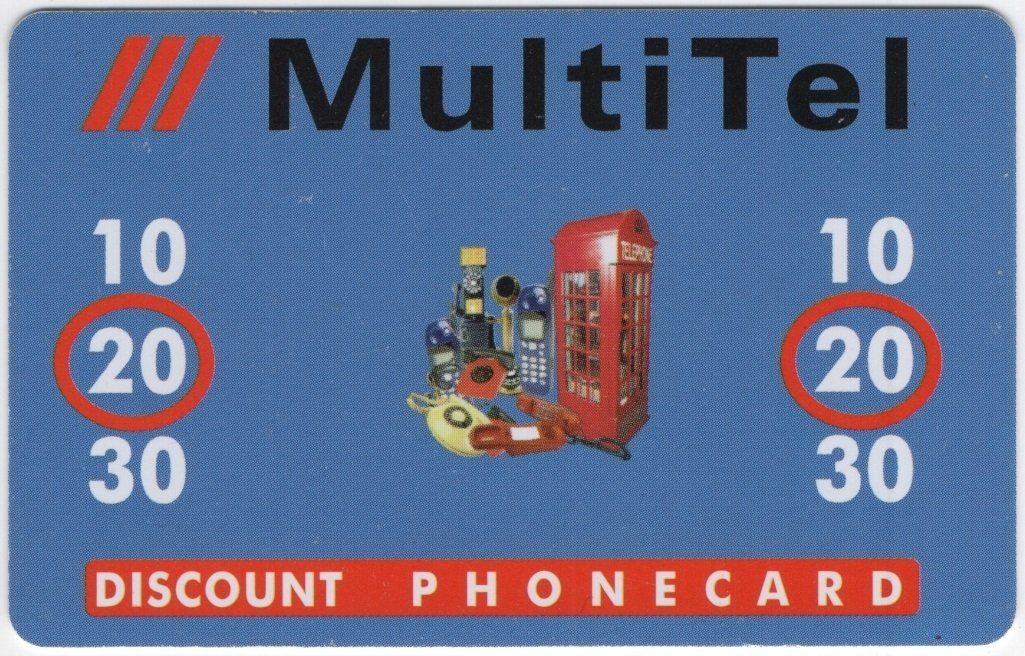 Telefon- & Taxkarten: 20 CHF MultiTel - seltene Prepaid Telefonkarte – Gebraucht aus Eglisau von Chperfins