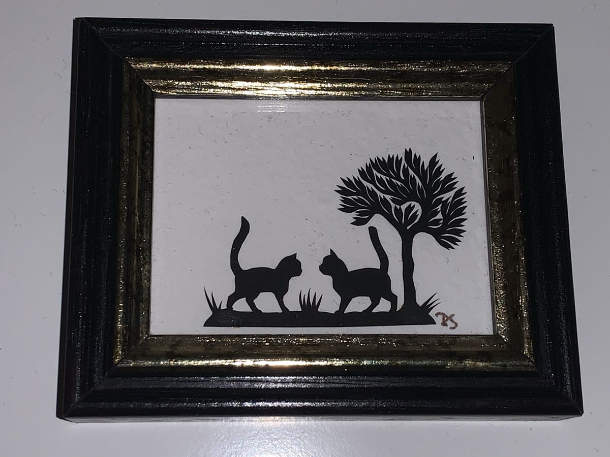Arts picturaux & lithographies: Schweizer Scherenschnitt signiert – D'occasion à Nunningen par silvermoon68 1