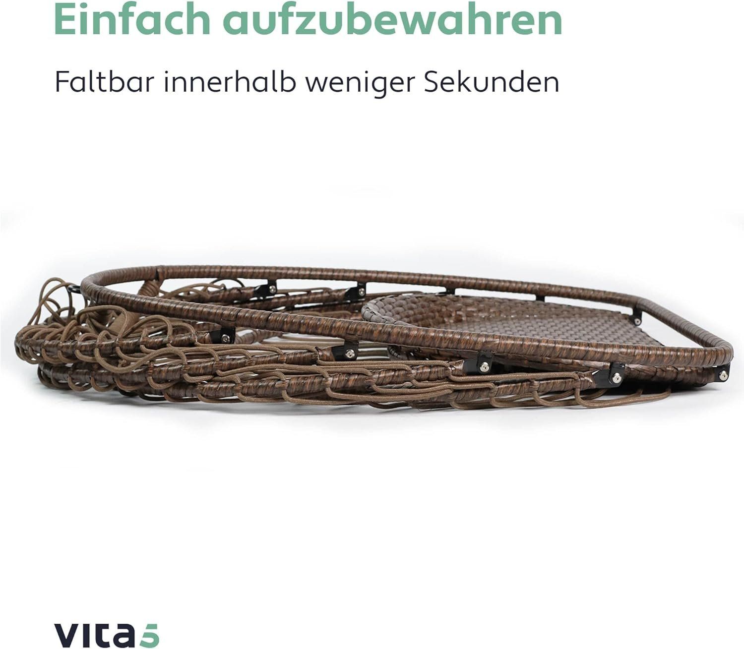 Poltrone pensili da giardino: Hängesessel mit Gestell Rattan Boho 150 kg weiss – Nuovo e nell'imballaggio originale da Dietikon venduto da Abverkauf10 6