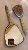 Ensemble Ancien Brosse et Miroir à Main