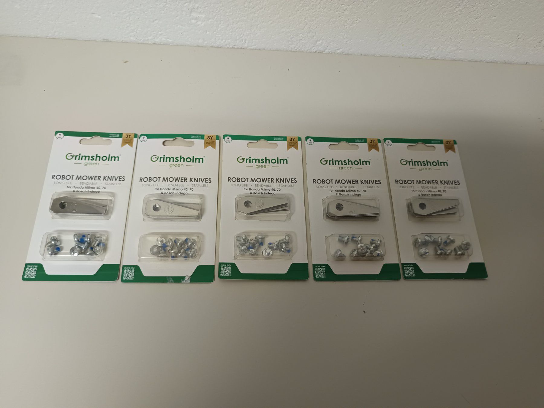 Tagliaerba: 5 Packungen Rasenmäher Messer – Nuovo e nell'imballaggio originale da Rüthi (Rheintal) venduto da Balty 1
