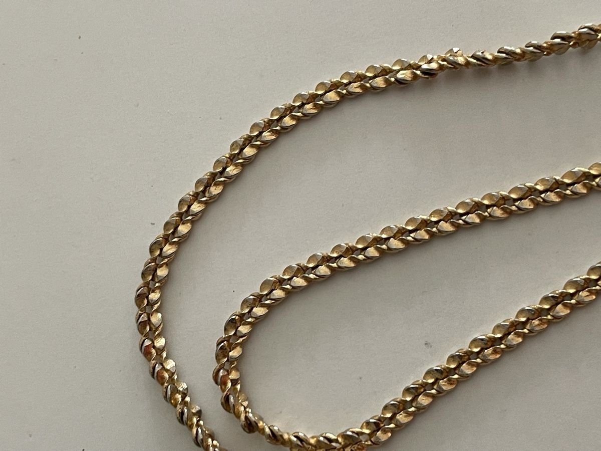 Catenine: ancienne Chaîne maille torsadée plaquer or  – Usato da Worben venduto da benit.drn 3