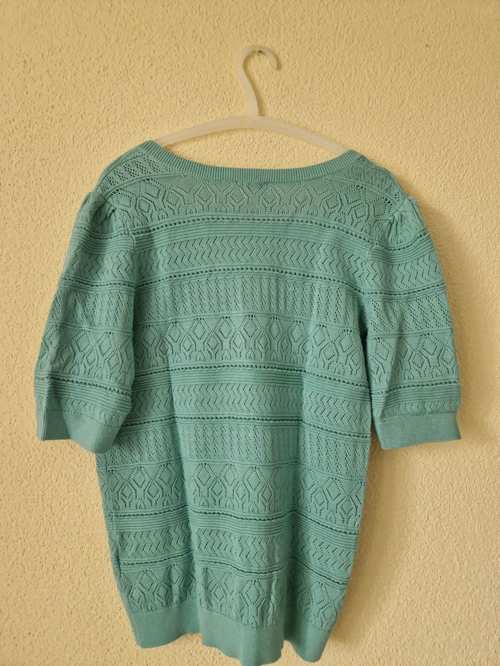 We Pulls & Sweat-shirts: Kurzarm Strickpullover "WE" Gr. XL, Grün – Neuf (Voir description) à Thalwil par macrisa2017 2