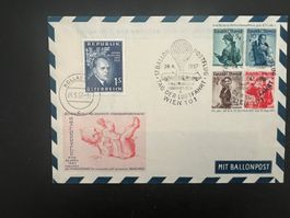 Ballonpost Österreich Brief Hollabrunn 1957 Luxus  (V217)