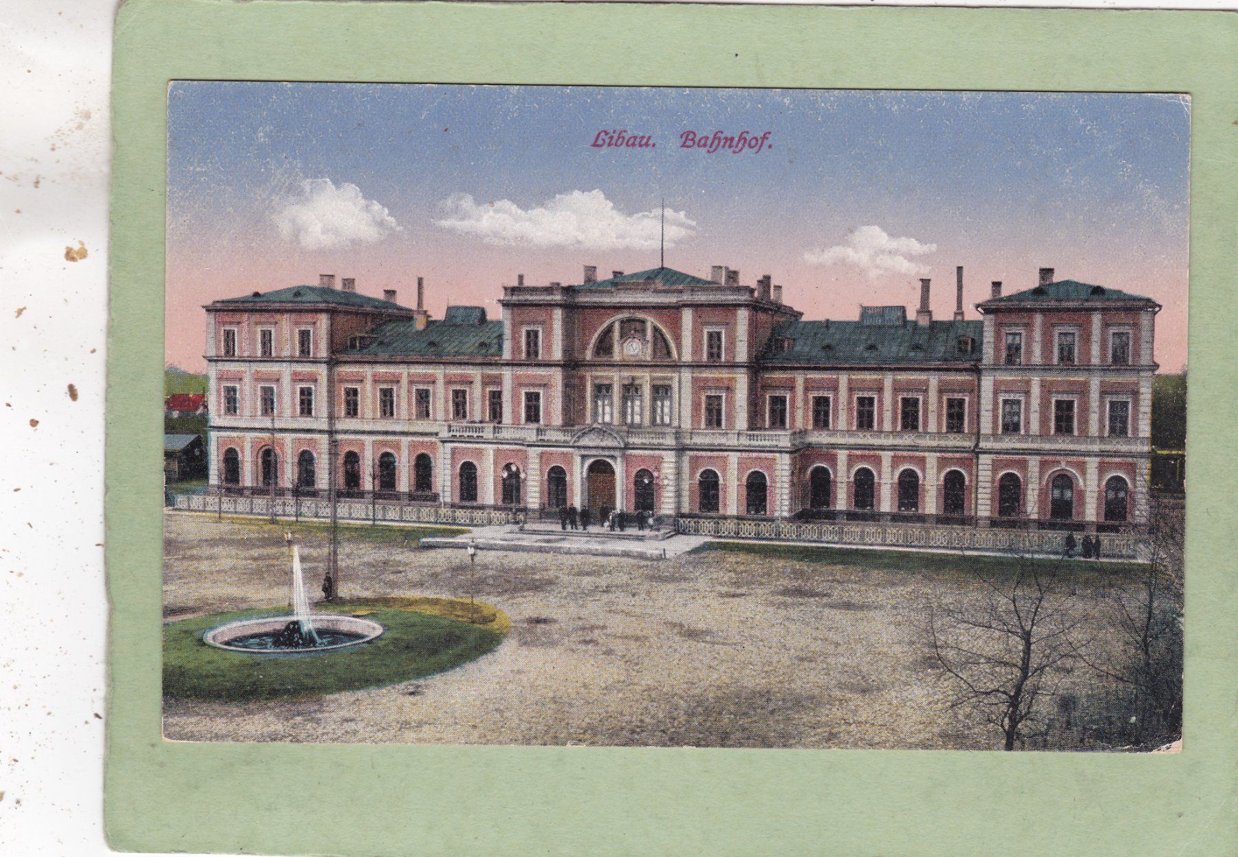 Cartoline postali: Lettland Libau Bahnhof – Usato da Herisau venduto da Lisegrat2008