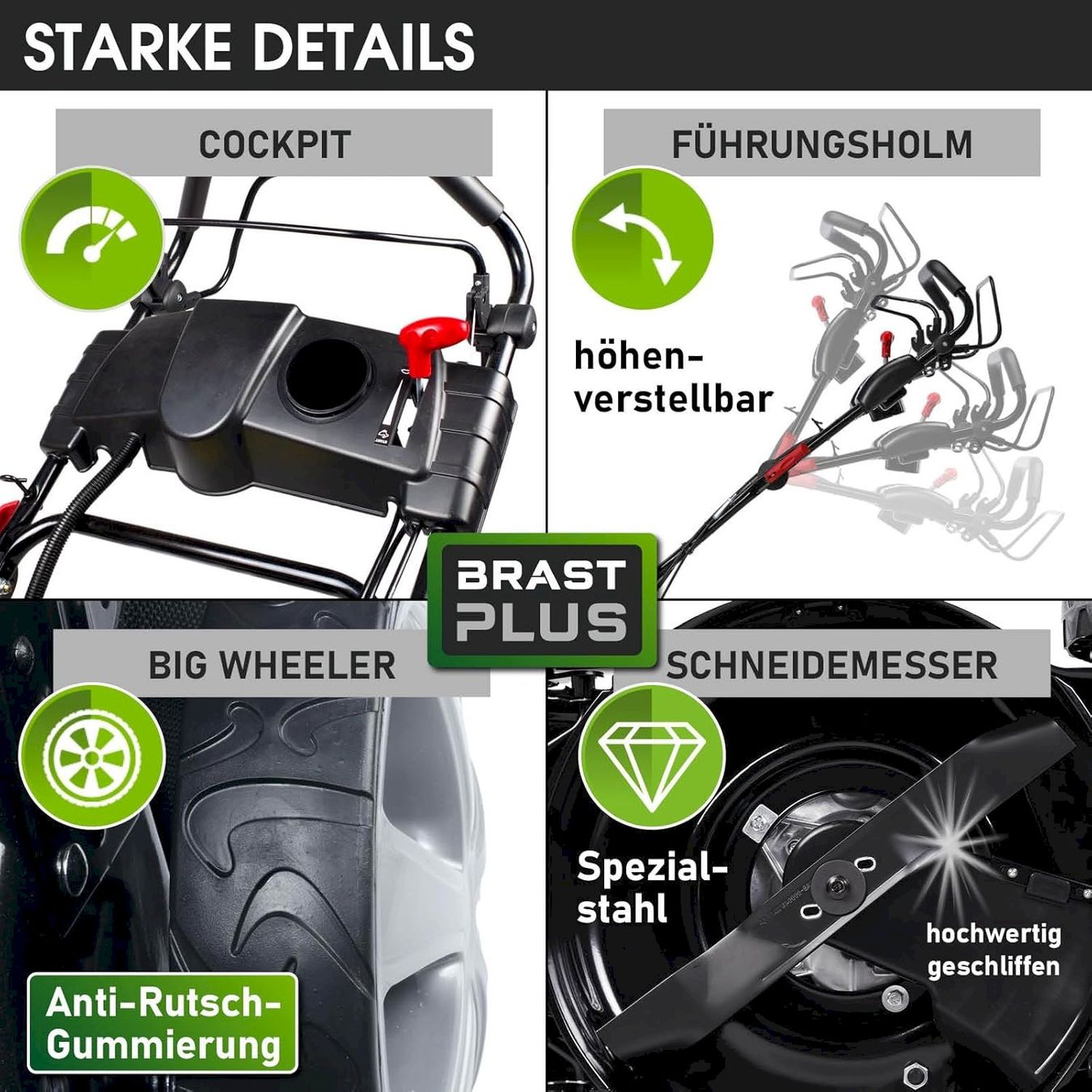 Rasenmäher: BRAST 22224 E-START Benzin Rasenmäher – Neu und originalverpackt aus Bottighofen von zaap 5