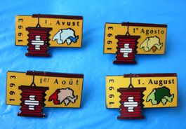1 . AUGUST - ABZEICHEN -1993-Pins selten