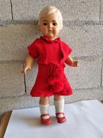 Poupée vintage rare, robe rouge tricotée, chaussures 👠