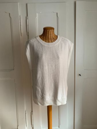 ESPRIT - Feinstrick Pullunder weiss S