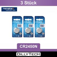 Renata CR2450N Lithium Knopfzellenbatterie - 3 Stk.