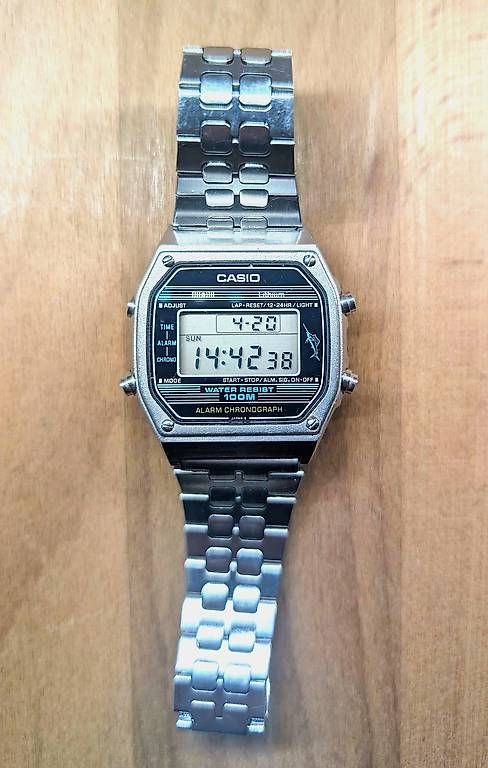 Casio Orologi: Seltene 80er Vintage Casio Marlin W-350 - Module 152 – Usato da Frauenfeld venduto da pakuw1