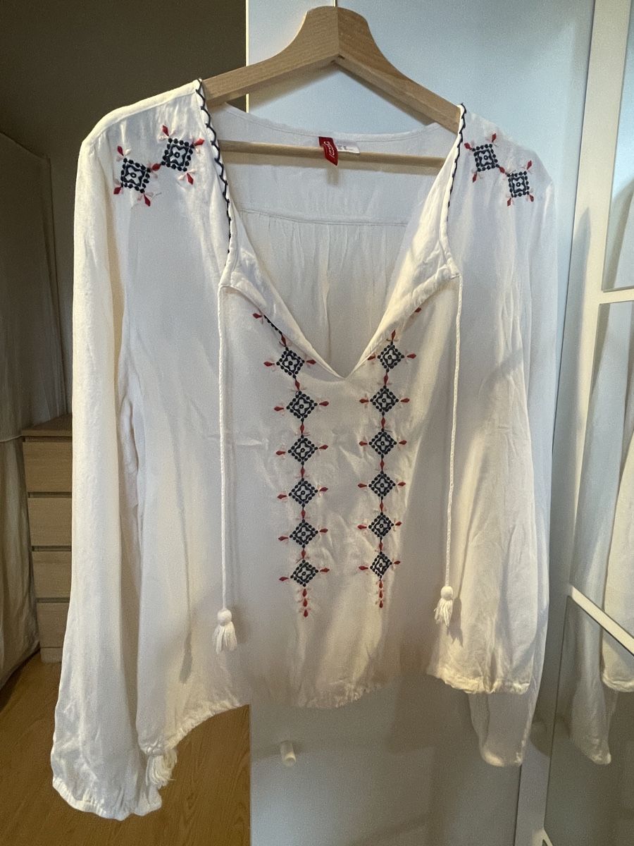 H&M Camicette: Bluse weiss H&M Gr. 40, Baumwolle – Usato da Münsingen venduto da Secondhand89