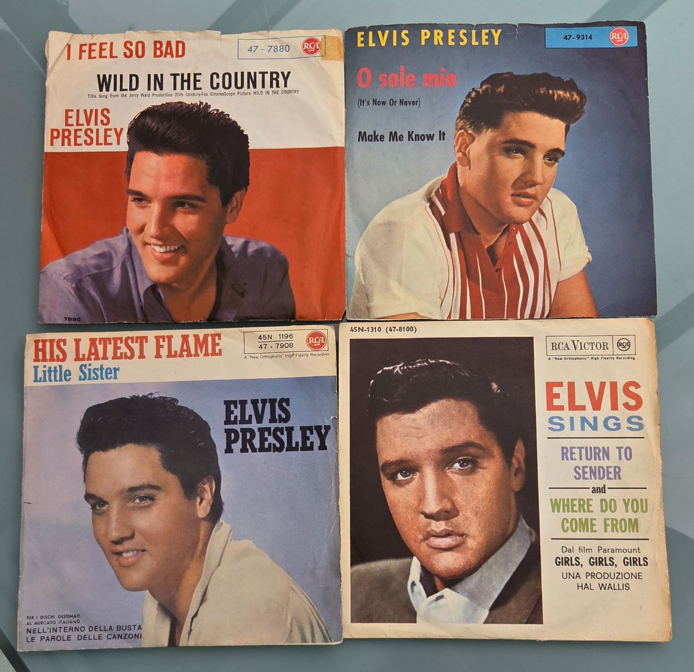 Dischi in vinile: Elvis Presley Schallplatten Set, 4 Singles – Usato da Pratteln venduto da Barfuss999