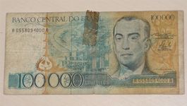 Banknote Brasilien 100‘000 Cruzeiros, 1985