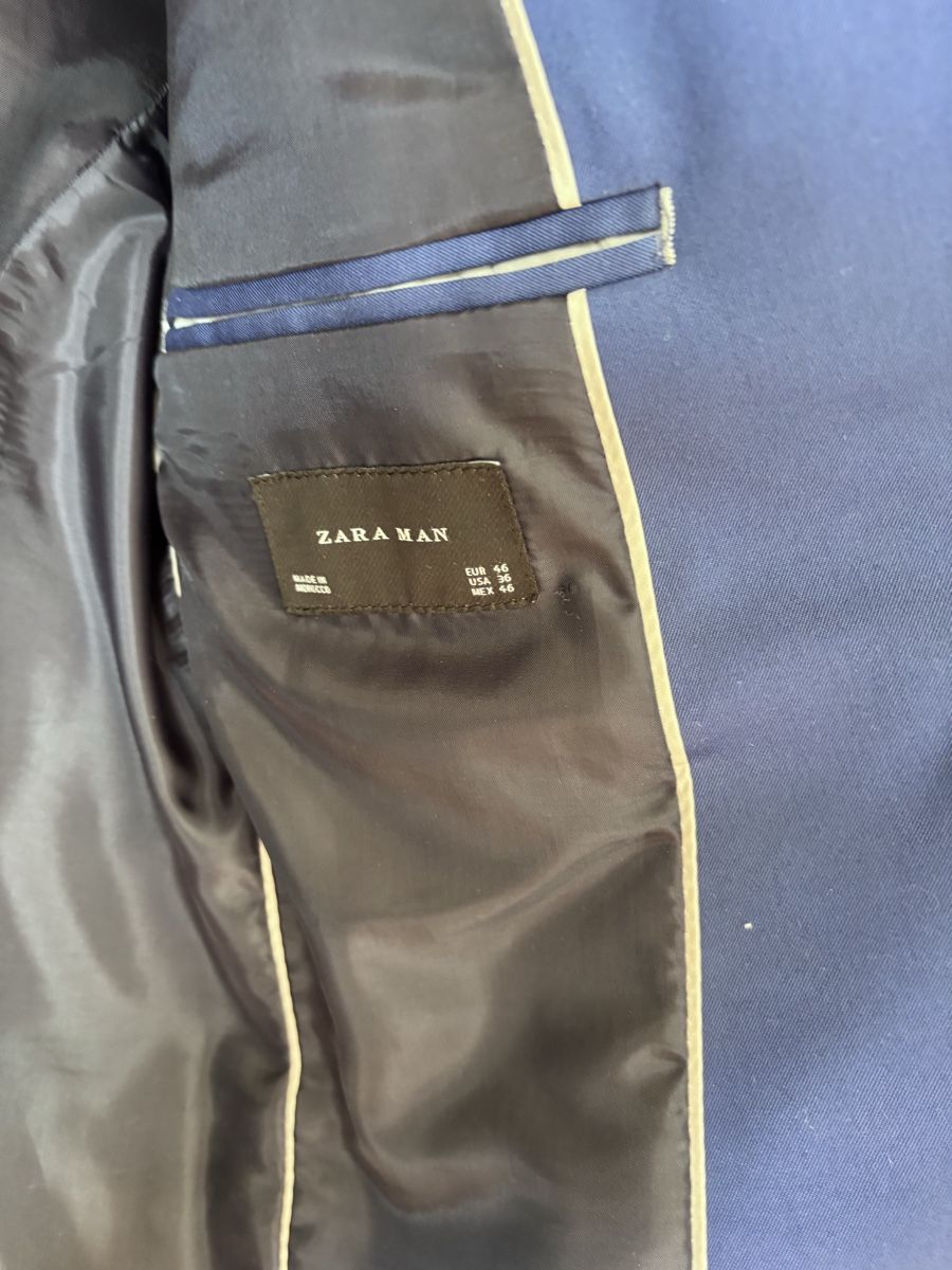 Zara Jacken: Zara Man Blazer, Blue, Size 46, Slim Fit – Gebraucht aus Zürich von Grothschild 4