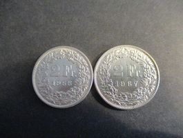 2 x 2.- Fr  1965-67  Pièces magnifiques  Superbe qualité