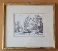 Kupferdruck - Degerfeld. Rudera, im Zürich Gebiet